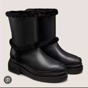 Stuart Weitzman Black Charli Cozy Sportlift Boots